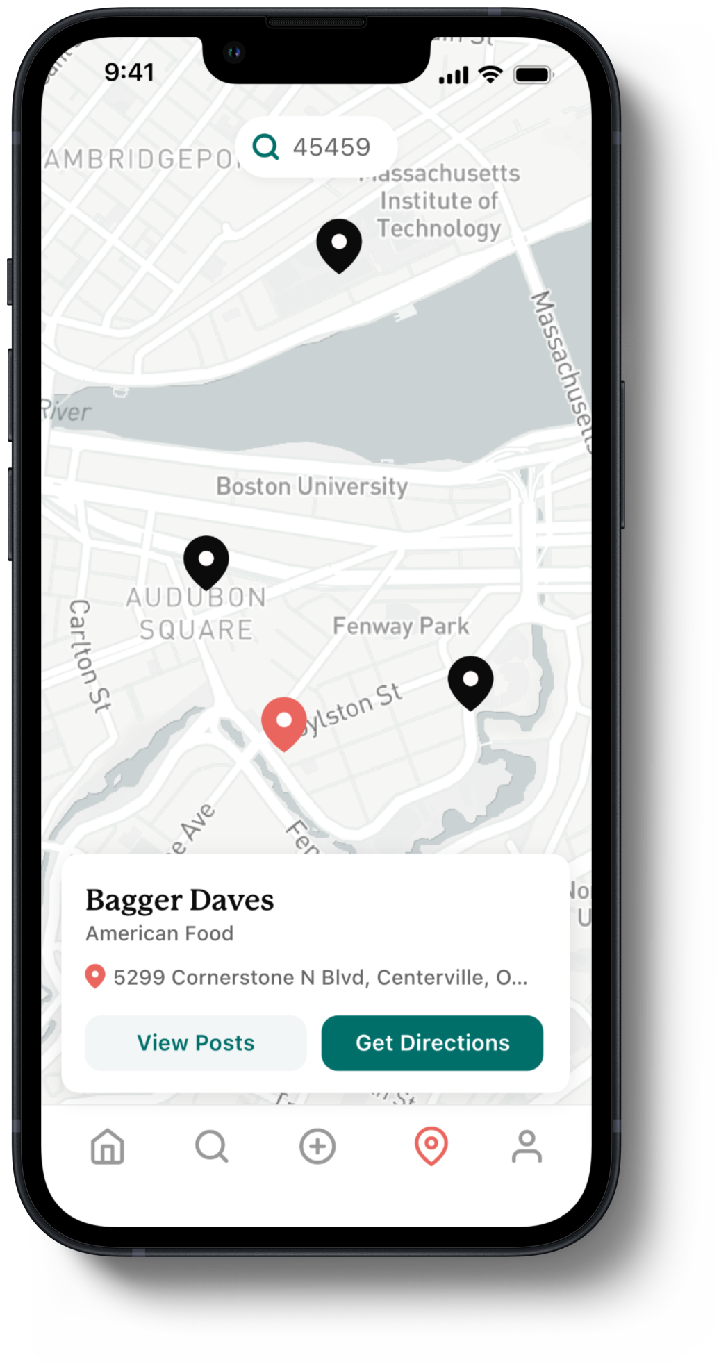 BiteMap map details screen