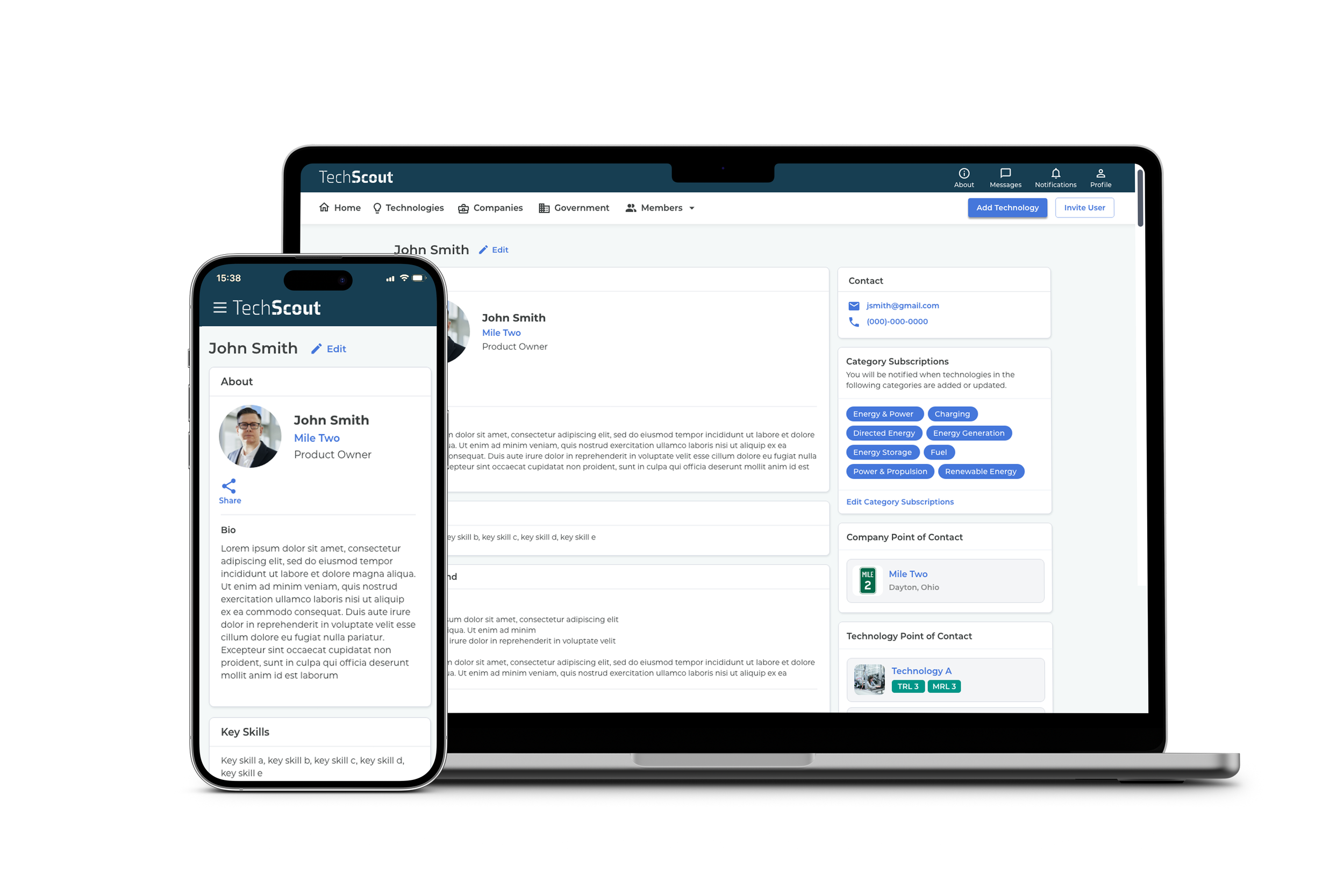 User profile and professional background